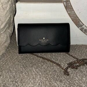 Kate Spade Black Scalloped Crossbody Bag
